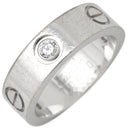カルティエ Cartier ラブリング ハーフダイヤ B4032500 ホワイトゴールド K18WG ダイヤモンド #50(JP10) リング 指輪 クラシックモデル LOVE Ring 750 18K 3粒 3石 10号