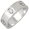 カルティエ Cartier ラブリング ハーフダイヤ B4032500 ホワイトゴールド K18WG ダイヤモンド #50(JP10) リング 指輪 クラシックモデル LOVE Ring 750 18K 3粒 3石 10号