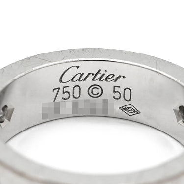 カルティエ Cartier ラブリング ハーフダイヤ B4032500 ホワイトゴールド K18WG ダイヤモンド #50(JP10) リング 指輪 クラシックモデル LOVE Ring 750 18K 3粒 3石 10号