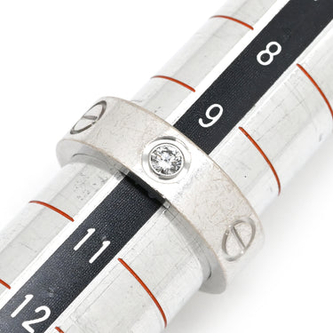 カルティエ Cartier ラブリング ハーフダイヤ B4032500 ホワイトゴールド K18WG ダイヤモンド #50(JP10) リング 指輪 クラシックモデル LOVE Ring 750 18K 3粒 3石 10号