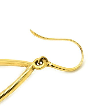 ティファニー Tiffany & Co オープン ティアドロップ イエローゴールド K18YG ピアス T&Co. Au750 18K 18金 フックピアス
