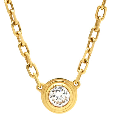 カルティエ Cartier ダムール SM イエローゴールド K18YG ダイヤモンド ネックレス Au750 18K 18金 1P 1石 1粒 ダイヤモンド スモールモデル