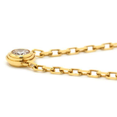 カルティエ Cartier ダムール SM イエローゴールド K18YG ダイヤモンド ネックレス Au750 18K 18金 1P 1石 1粒 ダイヤモンド スモールモデル