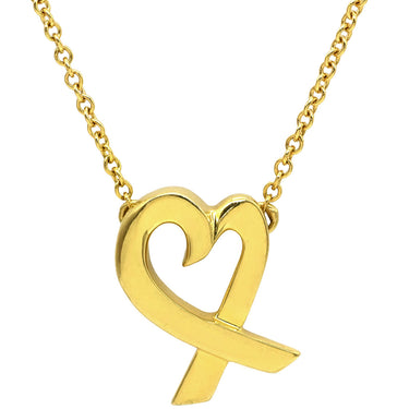 ティファニー Tiffany & Co ラビングハート イエローゴールド K18YG ネックレス 18K 750 YG T&Co. パロマピカソ