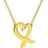 ティファニー Tiffany & Co ラビングハート イエローゴールド K18YG ネックレス 18K 750 YG T&Co. パロマピカソ