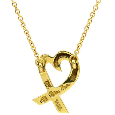 ティファニー Tiffany & Co ラビングハート イエローゴールド K18YG ネックレス 18K 750 YG T&Co. パロマピカソ