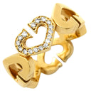 カルティエ Cartier Cハート ダイヤ イエローゴールド K18YG ダイヤモンド ＃49(JP9) リング 指輪 750 YG 18金 18K メレダイヤ 8号