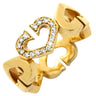 カルティエ Cartier Cハート ダイヤ イエローゴールド K18YG ダイヤモンド ＃49(JP9) リング 指輪 750 YG 18金 18K メレダイヤ 8号