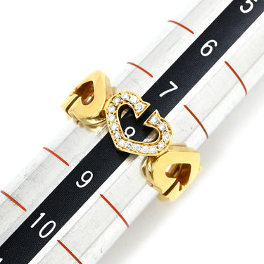 カルティエ Cartier Cハート ダイヤ イエローゴールド K18YG ダイヤモンド ＃49(JP9) リング 指輪 750 YG 18金 18K メレダイヤ 8号