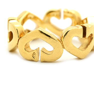 カルティエ Cartier Cハート ダイヤ イエローゴールド K18YG ダイヤモンド ＃49(JP9) リング 指輪 750 YG 18金 18K メレダイヤ 8号