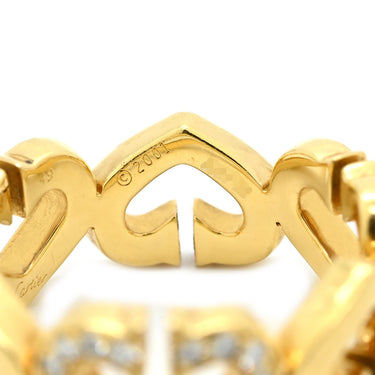カルティエ Cartier Cハート ダイヤ イエローゴールド K18YG ダイヤモンド ＃49(JP9) リング 指輪 750 YG 18金 18K メレダイヤ 8号