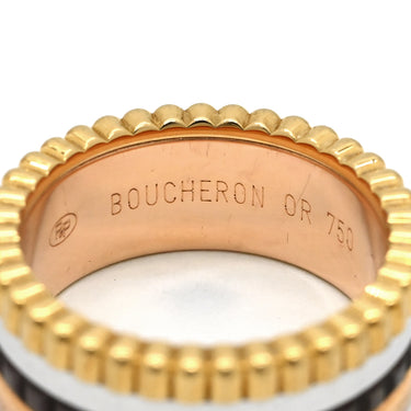 ブシュロン BOUCHERON キャトル クラシック スモール JRG00290 4カラー K18YG K18PG K18WG ブラウンPVD #T44 リング 指輪 Au750 18K 3.5号