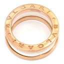 ブルガリ BVLGARI ビーゼロワン B-zero1 2バンドリング ホワイト×ピンクゴールド K18PG セラミック #51(JP11) リング 指輪 白セラミック Au750 18K 10号