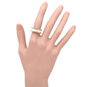ブルガリ BVLGARI ビーゼロワン B-zero1 2バンドリング ホワイト×ピンクゴールド K18PG セラミック #51(JP11) リング 指輪 白セラミック Au750 18K 10号