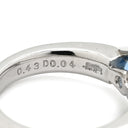 奥村佳彦 YOSHIHIKO OKUMURA アクアマリン0.43ct ダイヤモンド ブルー×プラチナシルバー Pt900 アクアマリン ダイヤモンド リング 指輪 青 アクアマリン PT トリリアントカット 三角形 11.5号