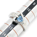 奥村佳彦 YOSHIHIKO OKUMURA アクアマリン0.43ct ダイヤモンド ブルー×プラチナシルバー Pt900 アクアマリン ダイヤモンド リング 指輪 青 アクアマリン PT トリリアントカット 三角形 11.5号