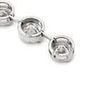 ノンブランド NON BRAND ダイヤペンダント 1.76ct プラチナシルバー Pt900 ダイヤモンド PT850(チェーン) ネックレス 3連 ドロップ スウィング プラチナ 3石 3粒 ラウンドブリリアント