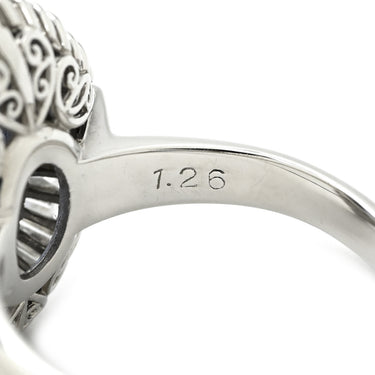 ノンブランド NON BRAND ブルーサファイア 10.0ct ダイヤ ブルー×プラチナシルバー Pt900 サファイア ダイヤモンド リング 指輪 大粒 青 プラチナ900 オーバル スリランカ産 コーンフラワー テーパー 14号