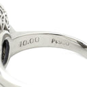 ノンブランド NON BRAND ブルーサファイア 10.0ct ダイヤ ブルー×プラチナシルバー Pt900 サファイア ダイヤモンド リング 指輪 大粒 青 プラチナ900 オーバル スリランカ産 コーンフラワー テーパー 14号