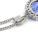 ノンブランド NON BRAND サファイア 8.75ct ダイヤペンダント ブルー×プラチナシルバー Pt900 サファイア ダイヤモンド Pt850(チェーン) ネックレス 青 ブルー 大粒 プラチナ900 オーバル