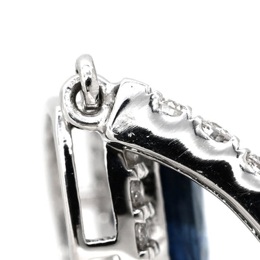 ノンブランド NON BRAND ロイヤルブルー サファイア 2.15ct ダイヤ ブルー×ホワイトゴールド K18WG サファイア ダイヤモンド ピアス 18K 750WG ペアシェイプ ドロップ スイング