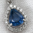 ノンブランド NON BRAND ロイヤルブルー サファイア 2.15ct ダイヤ ブルー×ホワイトゴールド K18WG サファイア ダイヤモンド ピアス 18K 750WG ペアシェイプ ドロップ スイング