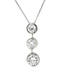ノンブランド NON BRAND ダイヤペンダント 4.1ct プラチナシルバー Pt900 ダイヤモンド PT850(チェーン) ネックレス 3連 ドロップ スウィング プラチナ 3石 3粒 ラウンドブリリアント