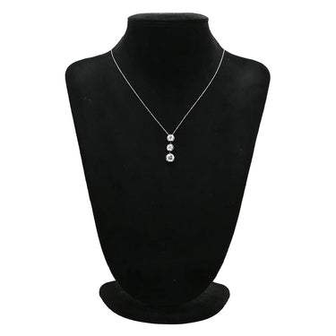 ノンブランド NON BRAND ダイヤペンダント 4.1ct プラチナシルバー Pt900 ダイヤモンド PT850(チェーン) ネックレス 3連 ドロップ スウィング プラチナ 3石 3粒 ラウンドブリリアント