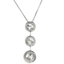 ノンブランド NON BRAND ダイヤペンダント 4.1ct プラチナシルバー Pt900 ダイヤモンド PT850(チェーン) ネックレス 3連 ドロップ スウィング プラチナ 3石 3粒 ラウンドブリリアント
