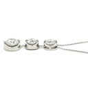 ノンブランド NON BRAND ダイヤペンダント 4.1ct プラチナシルバー Pt900 ダイヤモンド PT850(チェーン) ネックレス 3連 ドロップ スウィング プラチナ 3石 3粒 ラウンドブリリアント