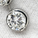 ノンブランド NON BRAND ダイヤペンダント 4.1ct プラチナシルバー Pt900 ダイヤモンド PT850(チェーン) ネックレス 3連 ドロップ スウィング プラチナ 3石 3粒 ラウンドブリリアント
