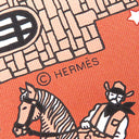 エルメス HERMES カレ55 ブラッシュ×ブルーグリ×ブラック シルク スカーフ 【エルメス パリステーション バンダナ】
