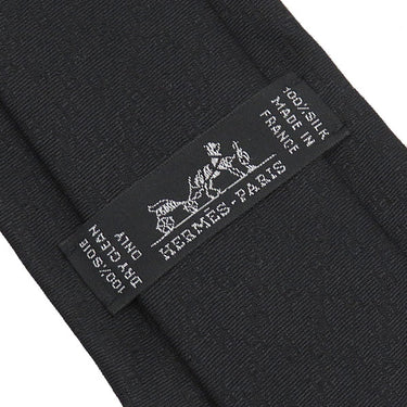 エルメス HERMES クラバット 7cm ニューH H036233T 01 ブラック シルク ネクタイ 青 H織りタイ H柄 NEW H 新品 未使用