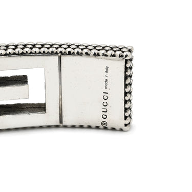 グッチ GUCCI スクエアG アラベスク シルバー シルバー925 ブレスレット オープンバングル カットアウト SV925 AG925