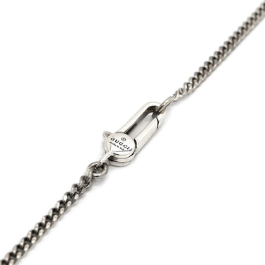 グッチ GUCCI ゴースト 455315 シルバー シルバー925 ネックレス AG925 SV925 スカル GG プレート スクエア