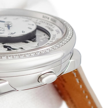 腕時計 エルメス HERMES アルソー ル タン ヴォヤジャー AR10.530 W057197WW00 自動巻き メンズ 純正ダイヤ シェル 世界時計 GMT