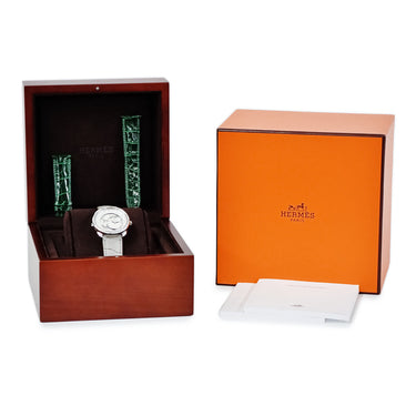 腕時計 エルメス HERMES アルソー ル タン ヴォヤジャー AR10.530 W057197WW00 自動巻き メンズ 純正ダイヤ シェル 世界時計 GMT