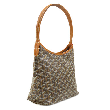ゴヤール GOYARD ボエム ホーボーミニバッグ BOHEMEMINTY01CL03P ブラック×タン ゴヤールディンキャンバス シュヴロッシュカーフスキン ショルダーバッグ シルバー金具 ヘリンボーン柄 新品 未使用