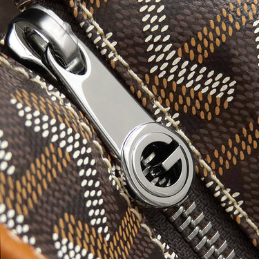 ゴヤール GOYARD ボエム ホーボーミニバッグ BOHEMEMINTY01CL03P ブラック×タン ゴヤールディンキャンバス シュヴロッシュカーフスキン ショルダーバッグ シルバー金具 ヘリンボーン柄 新品 未使用