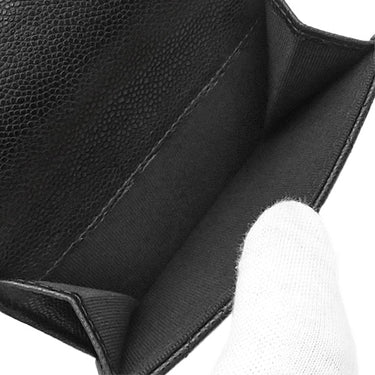 シャネル CHANEL マトラッセ コンパクトウォレット AP0230 ブラック キャビアスキン 三つ折り財布 ゴールド金具 ココマーク