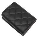 シャネル CHANEL マトラッセ コンパクトウォレット AP0230 ブラック キャビアスキン 三つ折り財布 ゴールド金具 ココマーク
