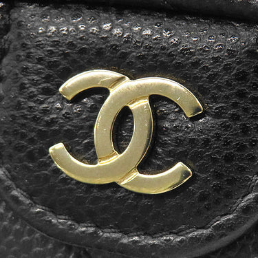シャネル CHANEL マトラッセ コンパクトウォレット AP0230 ブラック キャビアスキン 三つ折り財布 ゴールド金具 ココマーク