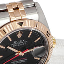 腕時計 ロレックス ROLEX デイトジャスト ターノグラフ 116261 自動巻き メンズ F番 K18エバーローズゴールド×SS コンビ 黒 バー