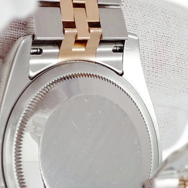 腕時計 ロレックス ROLEX デイトジャスト ターノグラフ 116261 自動巻き メンズ F番 K18エバーローズゴールド×SS コンビ 黒 バー
