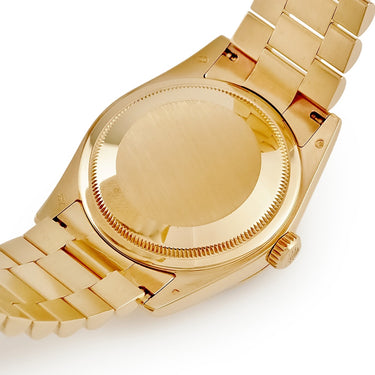 腕時計 ロレックス ROLEX デイデイト 36 118238 自動巻き メンズ メーカーOH済 G番 K18YG無垢 グリーン フルーテッドベゼル