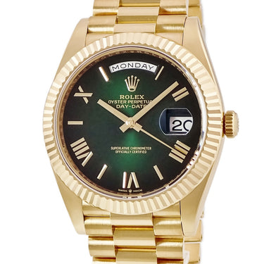 腕時計 ロレックス ROLEX デイデイト 40 228238 自動巻き メンズ メーカーOH済 ランダム番 K18YG無垢 ローマン グリーン オンブレ