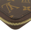 ルイヴィトン LOUIS VUITTON ジッピー ウォレット M42616 モノグラム モノグラムキャンバス 長財布 ゴールド金具 茶 ラウンドファスナー