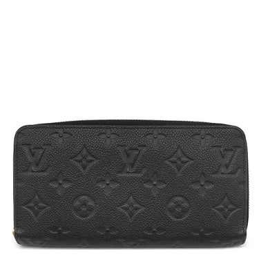 ルイヴィトン LOUIS VUITTON ジッピー ウォレット M61864 ノワール モノグラムアンプラント 長財布 ゴールド金具 黒 ラウンドファスナー