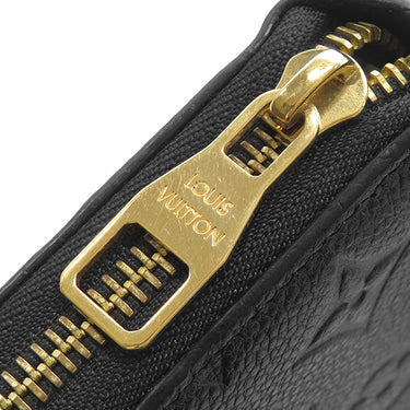 ルイヴィトン LOUIS VUITTON ジッピー ウォレット M61864 ノワール モノグラムアンプラント 長財布 ゴールド金具 黒 ラウンドファスナー