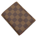 ルイヴィトン LOUIS VUITTON ポルトフォイユ ヴィクトリーヌ N41659 ダミエエベヌ×レッド ダミエキャンバス 三つ折り財布 ゴールド金具 コンパクト 刻印あり
